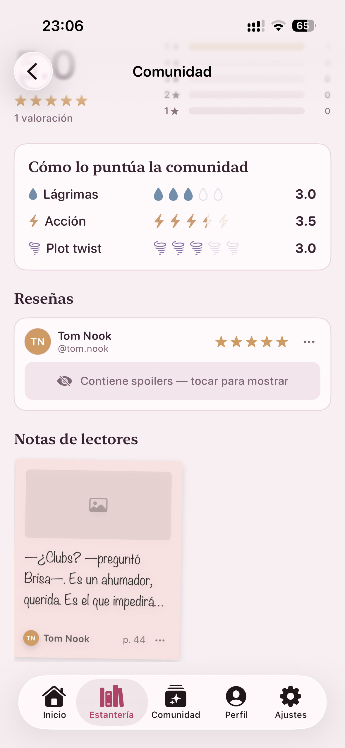 Mistbook community reviews with emotional ratings, reviews and reader notes
