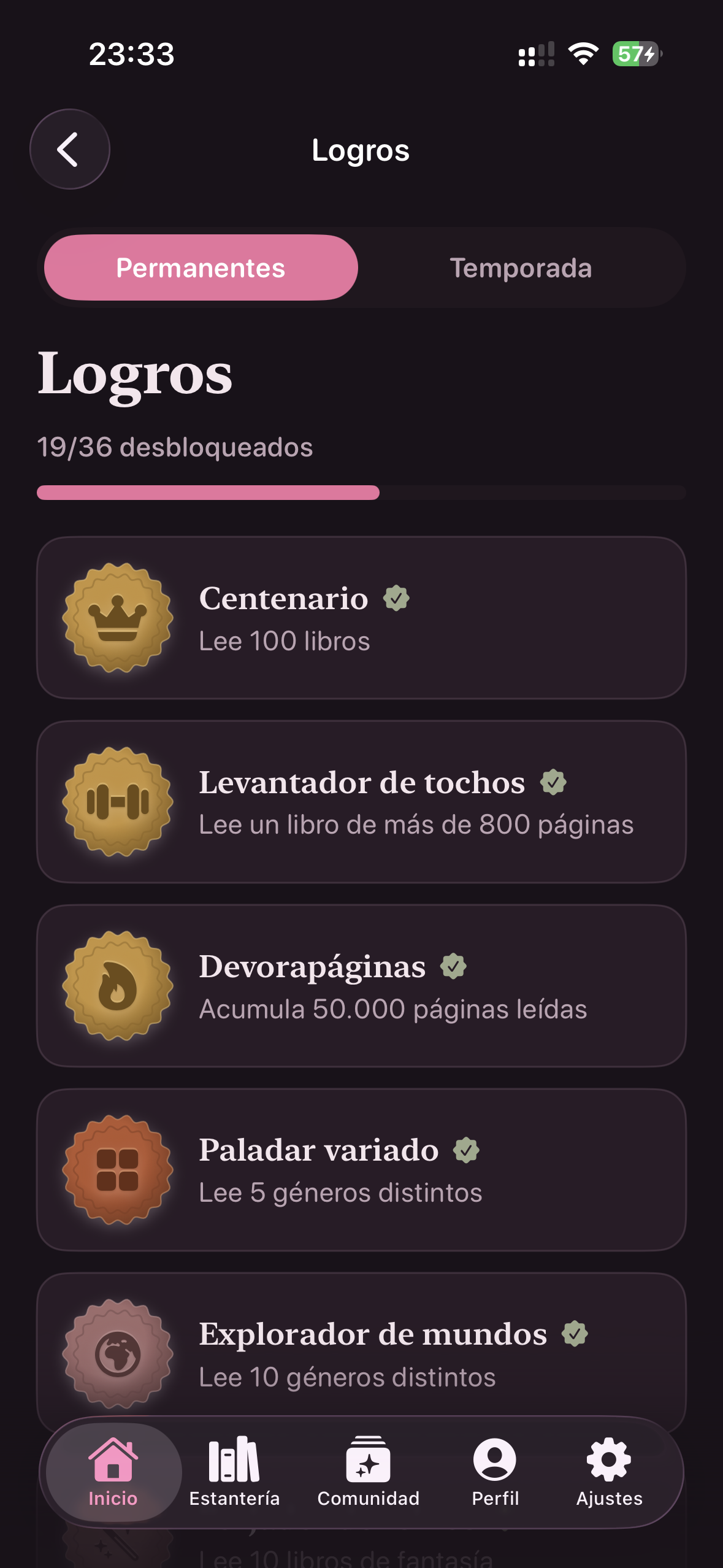 Permanent and seasonal achievements unlocked in Mistbook